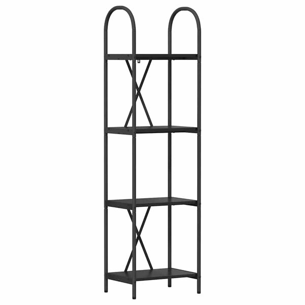 vidaXL &Eacute;tag&egrave;re Ch&ecirc;ne noir 40 x 30 x 146 cm Bois d'ing&eacute;nierie