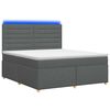 vidaXL Lit boxspring avec matelas Gris fonc&eacute; 160 x 200 cm Tissu