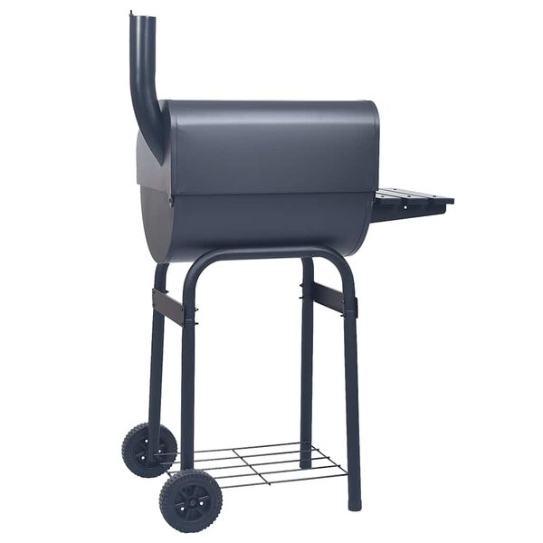 vidaXL Gril barbecue au charbon avec étagère inférieure Noir
