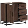 vidaXL Armoire de lavabo de salle de bain ch&ecirc;ne marron 65x33x60 cm