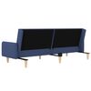 vidaXL Canap&eacute;-lit &agrave; 2 places avec repose-pied Bleu Tissu
