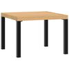 vidaXL Table basse de jardin noir 55x55x39,5 cm acier enduit de poudre