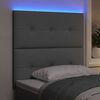 vidaXL T&ecirc;te de lit LED avec bandes LED Gris clair 90 cm tissu