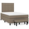 vidaXL Sommier &agrave; lattes de lit avec matelas taupe 120x190 cm tissu