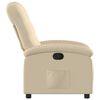 vidaXL Fauteuil inclinable Crème Tissu