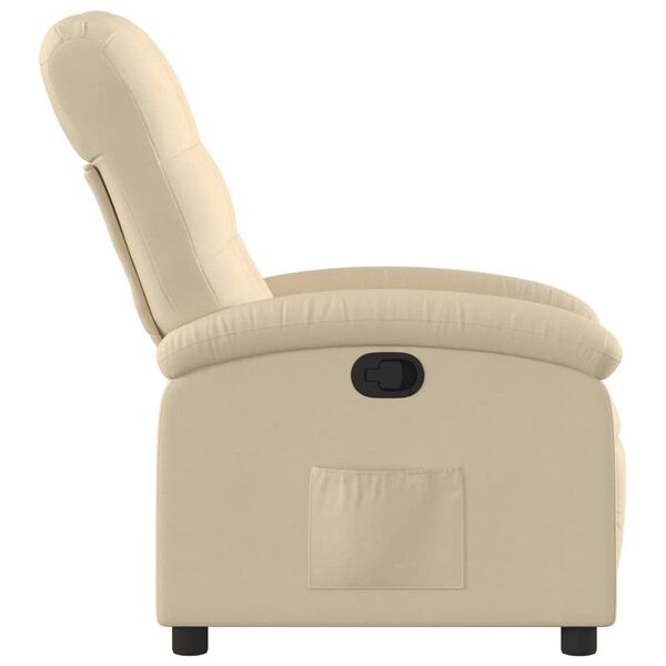 vidaXL Fauteuil inclinable Crème Tissu