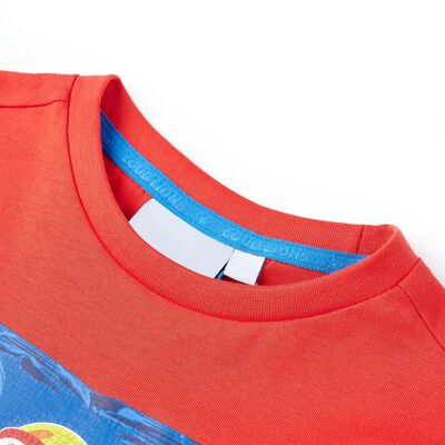 T-shirt pour enfants avec manches courtes rouge 92