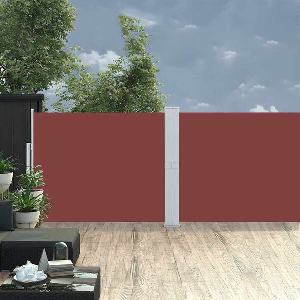vidaXL Auvent latéral rétractable de patio 170x1200 cm Marron