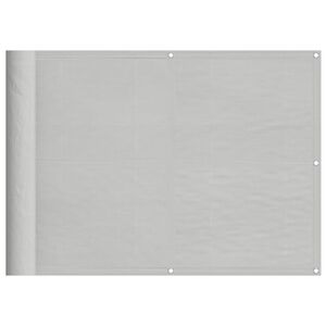 vidaXL &Eacute;cran de balcon gris clair 75x400 cm 100% polyester oxford