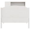 vidaXL Lit biblioth&egrave;que sans matelas blanc 100x200 cm bois pin massif