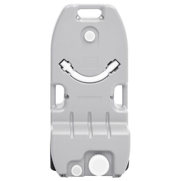 vidaXL Réservoir d'eau à roulettes pour le camping 25 L gris