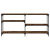 vidaXL Table console ch&ecirc;ne fum&eacute; 160x29x75 cm bois d'ing&eacute;nierie