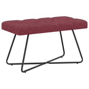 vidaXL Banc avec capitonnage bouton Bordeaux 80 x 40 x 46 cm Tissu