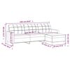 vidaXL Canap&eacute; &agrave; 3 places avec repose-pieds Cr&egrave;me 210 cm Tissu