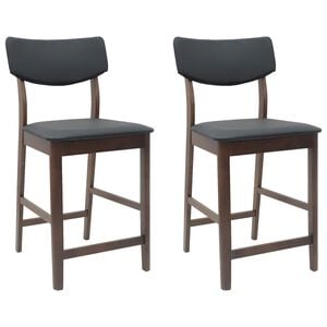 vidaXL Chaises de salle &agrave; manger 2 pc Bois de Caoutchouc Massif