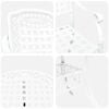 vidaXL Ensemble de salle &agrave; manger pour jardin 5 pcs Blanc Aluminium