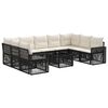 vidaXL Ensemble de canap&eacute; de jardin 10 pc Noir et blanc cr&egrave;me