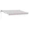 vidaXL Auvent r&eacute;tractable &eacute;lectrique Gris clair et blanc 5 x 3 m