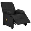 vidaXL Fauteuil de massage Noir Similicuir daim