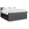 vidaXL Sommier &agrave; lattes de lit avec matelas Gris fonc&eacute; 180x200cm Tissu