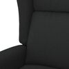 vidaXL Fauteuil inclinable &eacute;lectrique &agrave; oreilles noir tissu