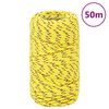 vidaXL Corde de bateau Jaune 2 mm 50 m Polypropyl&egrave;ne