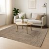 vidaXL Tapis de surface Carr&eacute; Naturel et Noir 160 x 160 cm Jute
