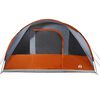 vidaXL Tente familiale tunnel 7 personnes gris et orange imperméable