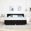 vidaXL Lit boxspring avec matelas avec matelas Noir 180 x 200 cm tissu