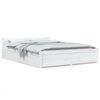 vidaXL Cadre de lit sans matelas avec tiroirs blanc 160x200 cm