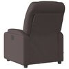 vidaXL Fauteuil de massage inclinable Marron fonc&eacute; Tissu