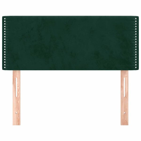 vidaXL T&ecirc;te de lit Vert fonc&eacute; 100x5x78/88 cm Velours