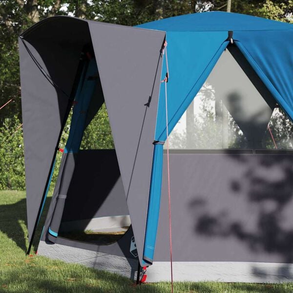 vidaXL Tente Cabane avec toit Bleu et gris 320 x 320 x 203 cm