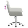 vidaXL Chaise pivotante de bureau Gris clair Tissu