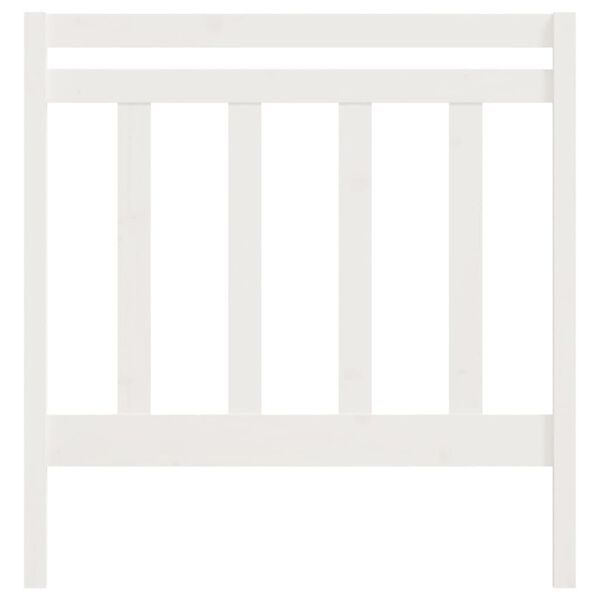 vidaXL T&ecirc;te de lit Blanc 95x4x100 cm Bois massif de pin