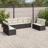 vidaXL Salon de jardin 8 pcs avec coussins noir r&eacute;sine tress&eacute;e