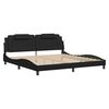 vidaXL Cadre de lit Viana sans matelas noir 200x200 cm similicuir