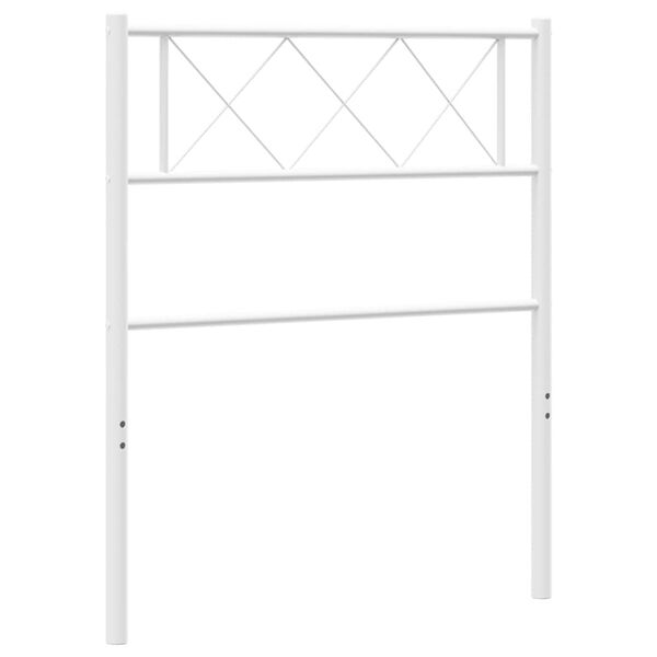 vidaXL T&ecirc;te de lit de remplacement m&eacute;tal blanc 100 cm