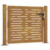 vidaXL Portail de jardin 100x75 cm en acier Corten, design carr&eacute;