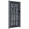 vidaXL Portail de jardin Anthracite 100x200 cm Acier Design Bambou
