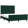 vidaXL Cadre de lit sans matelas vert fonc&eacute; 140x190 cm velours