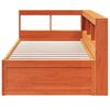 vidaXL Lit biblioth&egrave;que sans matelas cire marron 90x190 cm pin massif