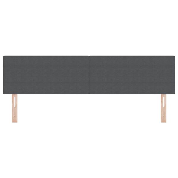 vidaXL T&ecirc;te de lit avec t&ecirc;te de lit Gris fonc&eacute; 180 cm Cuir synth&eacute;tique