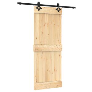 vidaXL Porte coulissante 80 x 210 cm Bois de pin massif (non trait&eacute;)