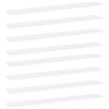 vidaXL Panneaux de biblioth&egrave;que 8 pcs Blanc 80x10x1,5 cm Agglom&eacute;r&eacute;