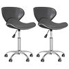 vidaXL Chaises &agrave; manger pivotantes lot de 2 gris similicuir