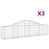 vidaXL Paniers &agrave; gabions arqu&eacute;s 3 pcs 200x30x40/60 cm Fer galvanis&eacute;