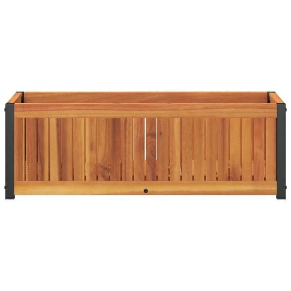 vidaXL Jardini&egrave;re 80x30x27,5 cm bois massif d'acacia et acier