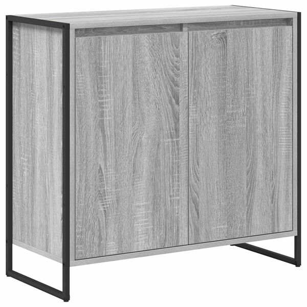 vidaXL Meuble d'appoint Gris Sonoma 79 x 36 x 75 cm Bois d'ing&eacute;nierie