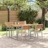 vidaXL Ensemble de salle &agrave; manger pour jardin 5 pcs Gris